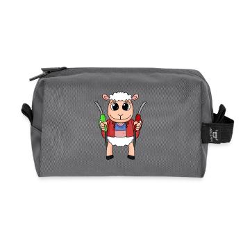 Station-service Schaf - Trousse de toilette en tissu recyclé - anthracite - Devant