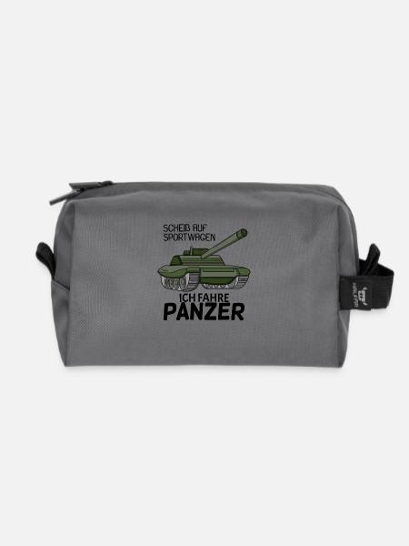Panzer Militär Geschenk - Recycelte Kulturtasche - Anthrazit