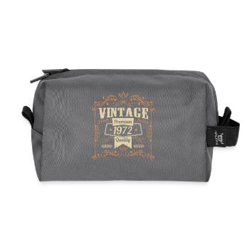 Geschenke zum Geburtstag 1972 Sprüche - Recycelte Kulturtasche - Anthrazit - Vorne