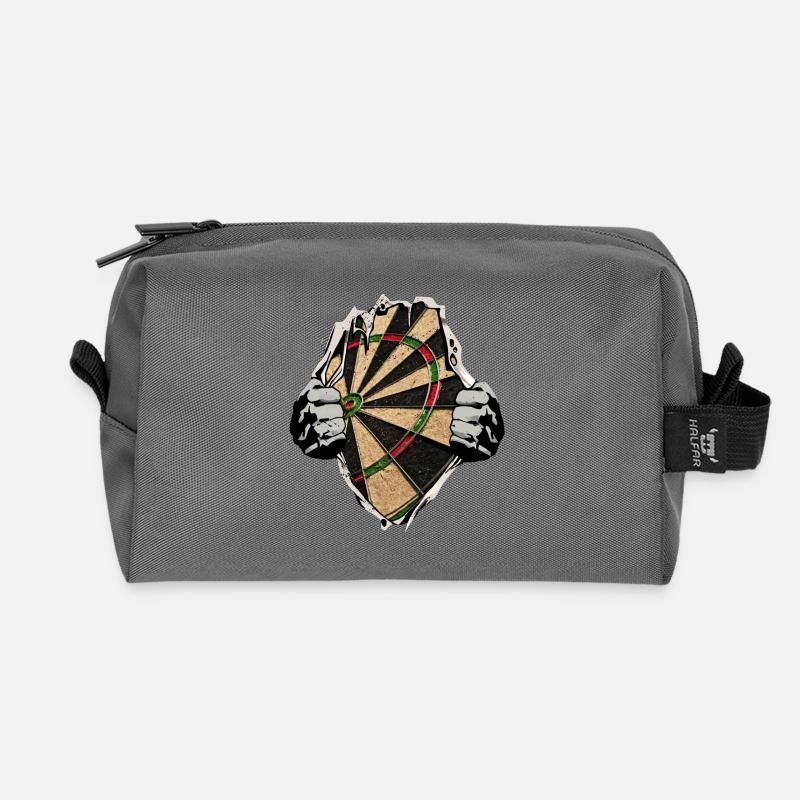 Dart - Dartscheibe unterm Shirt - Recycelte Kulturtasche - Anthrazit