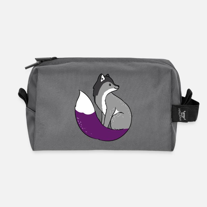 Ace Pride Fuchs Asexual - Recycelte Kulturtasche - Anthrazit