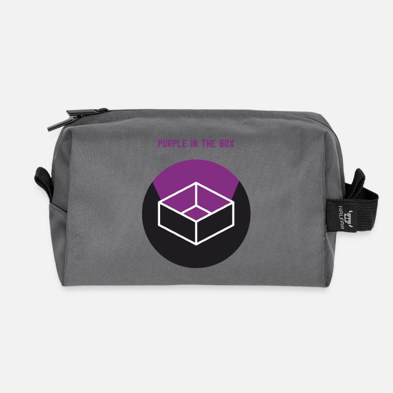 purple in the box - Recycelte Kulturtasche - Anthrazit