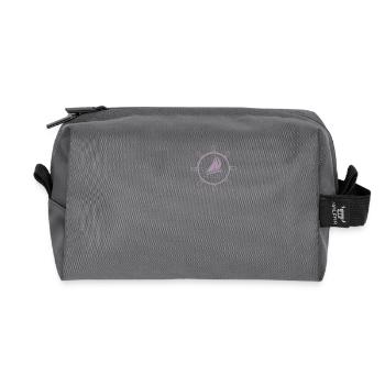 Segeln Segler Segelboot Pocket Design - Recycelte Kulturtasche - Anthrazit - Vorne