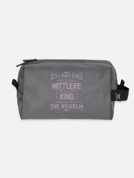 Familie Kinder mittleres Kind - Recycelte Kulturtasche - Anthrazit