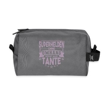 Geschenke für Tante Sprüche Patentante lustig - Recycelte Kulturtasche - Anthrazit - Vorne