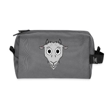Goat head - Recycled Toiletry Zip Bag - anthracite - Front