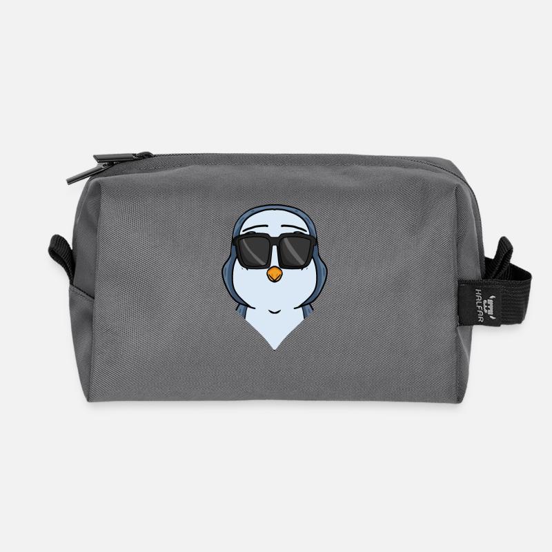 Cooler Pinguin mit Sonnenbrille Cool - Recycelte Kulturtasche - Anthrazit