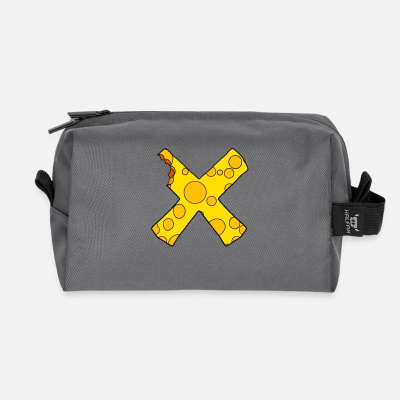 Cheese Cross - Recycled Toiletry Zip Bag - anthracite