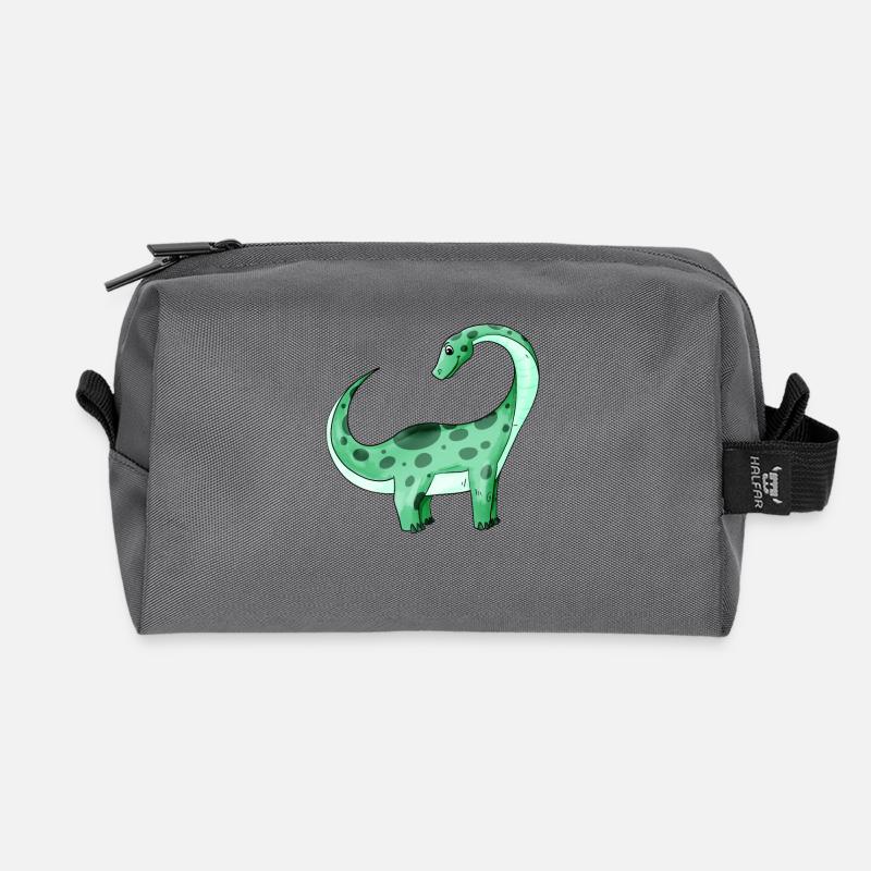 Dinosaurier - Recycelte Kulturtasche - Anthrazit