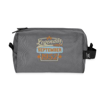 Geschenke zum Geburtstag September 1952 Retro - Recycelte Kulturtasche - Anthrazit - Vorne