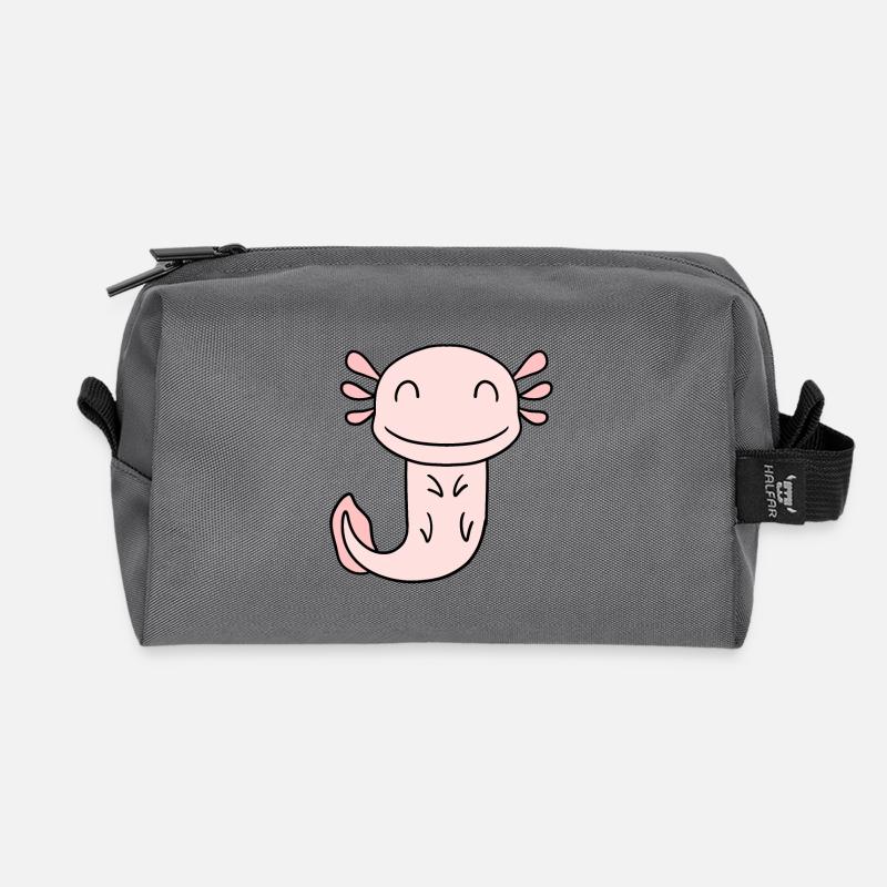 Axolotl - Recycelte Kulturtasche - Anthrazit