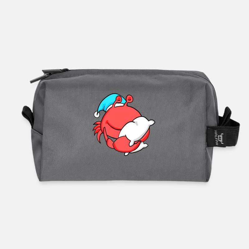 Krabbe - Recycelte Kulturtasche - Anthrazit