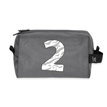 2 - Trousse de toilette en tissu recyclé - anthracite - Devant