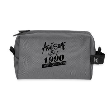 Fantastic since 1990 - born in 1990 - Recycled Toiletry Zip Bag - anthracite - Front