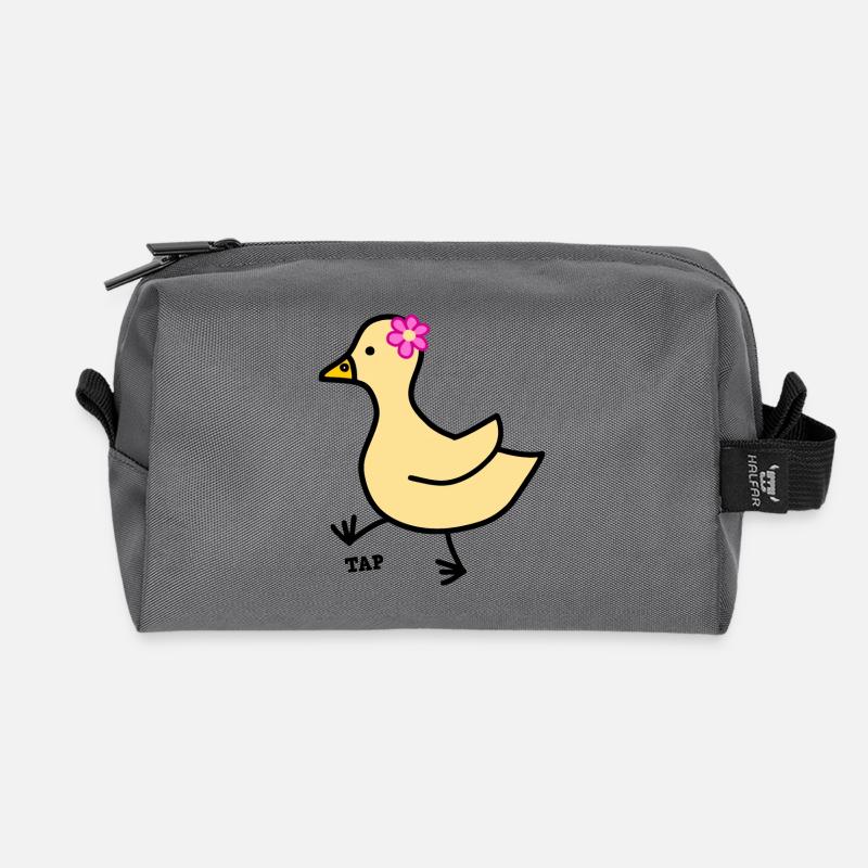 tip tap kleine Ente - Recycelte Kulturtasche - Anthrazit