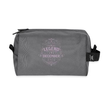 A legend was born in December 1952 70 - Recycled Toiletry Zip Bag - anthracite - Front