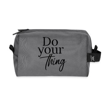 Do your thing - Recycelte Kulturtasche - Anthrazit - Vorne
