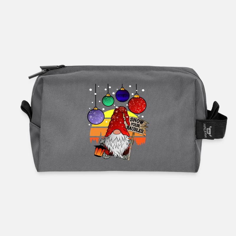 Show your Baubles - Wichtel Christmas Gnom - Recycelte Kulturtasche - Anthrazit