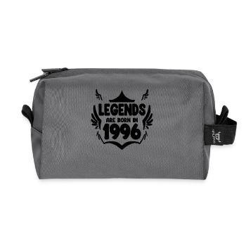 1996 - Born 1996 - Recycled Toiletry Zip Bag - anthracite - Front