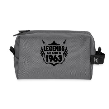 1963 - Born 1963 - Recycled Toiletry Zip Bag - anthracite - Front