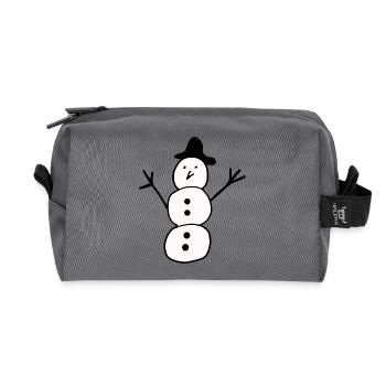 Bonhomme de neige - Trousse de toilette en tissu recyclé - anthracite - Devant