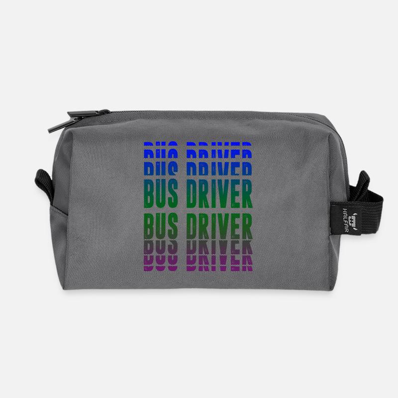 Busfahrer Design - Recycelte Kulturtasche - Anthrazit
