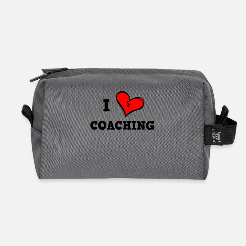 Ich liebe Coaching - Recycelte Kulturtasche - Anthrazit