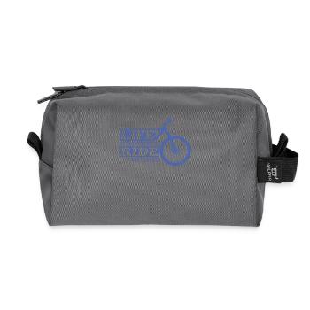 Bicycle Shirt Life is too short - Recycled Toiletry Zip Bag - anthracite - Front