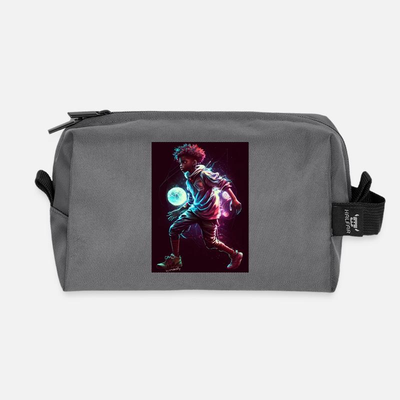 Futuristischer Kinder-Superhelden-Design - Recycelte Kulturtasche - Anthrazit