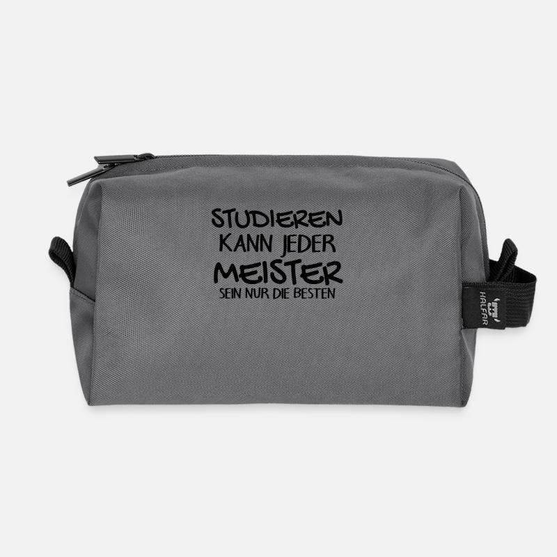 Studieren Meister Spruch - Recycelte Kulturtasche - Anthrazit