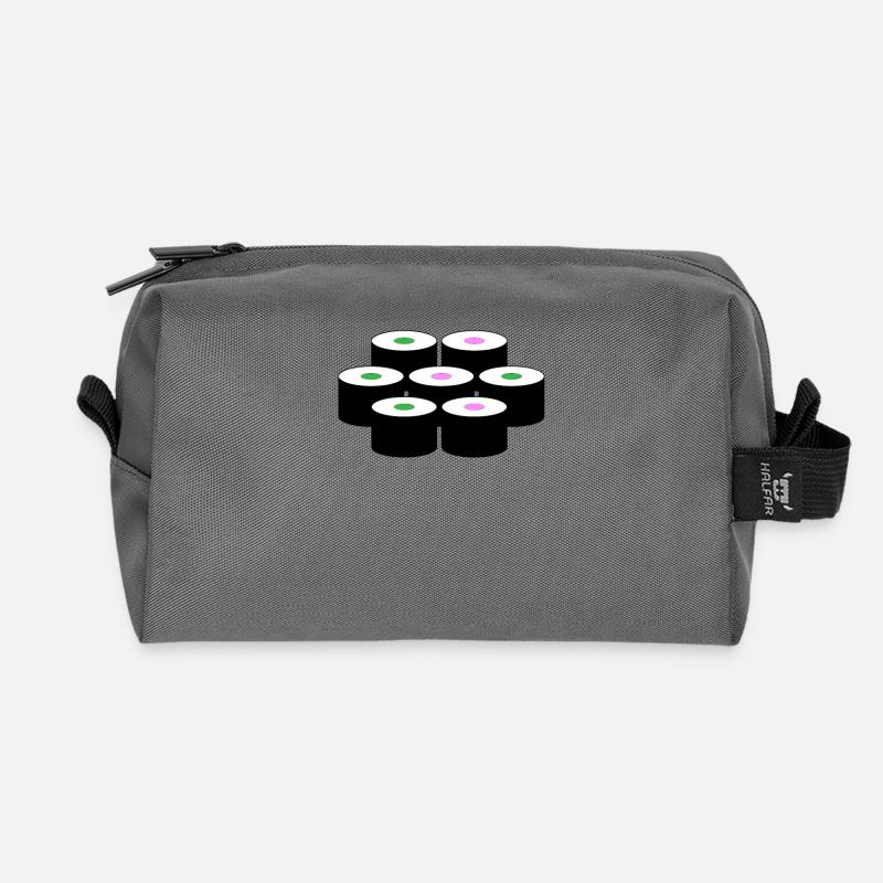 Sushi Motiv - Recycelte Kulturtasche - Anthrazit