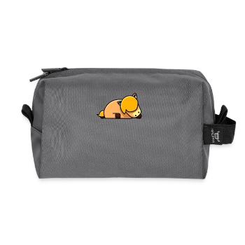 Mignon cheval poney dort - Trousse de toilette en tissu recyclé - anthracite - Devant