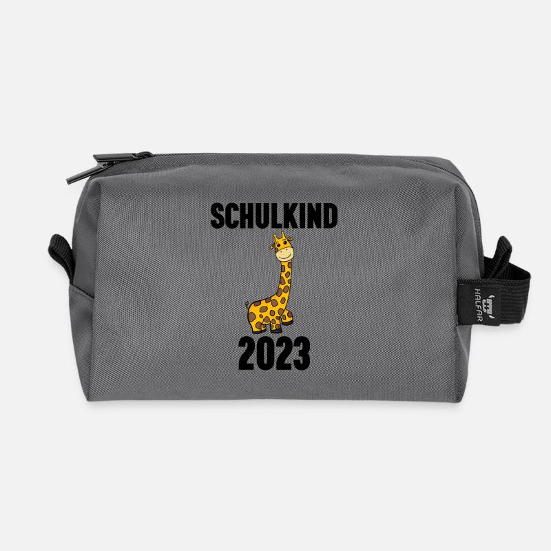 Schuldkind Einschulung 2023 - Recycelte Kulturtasche - Anthrazit