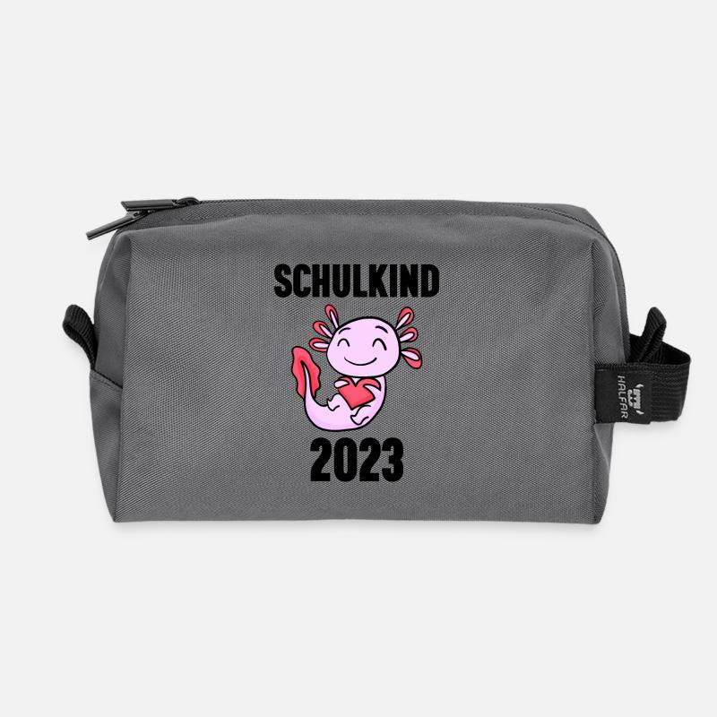 Schuldkind Einschulung 2023 - Recycelte Kulturtasche - Anthrazit