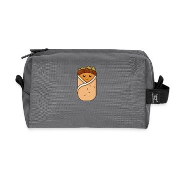 Döner Kebap Wrap Jufka Falaffel Design Kawaii - Trousse de toilette en tissu recyclé - anthracite - Devant