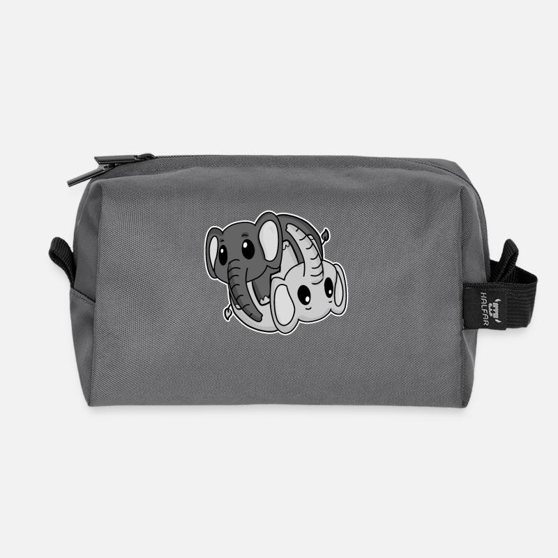 Elefant Yin Yang Symbol - Recycelte Kulturtasche - Anthrazit