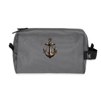 Anker Motorbootfahrer Segelbootfahrer Grunge - Recycelte Kulturtasche - Anthrazit - Vorne