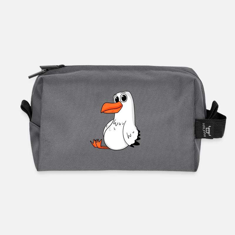 Möwe - Recycelte Kulturtasche - Anthrazit