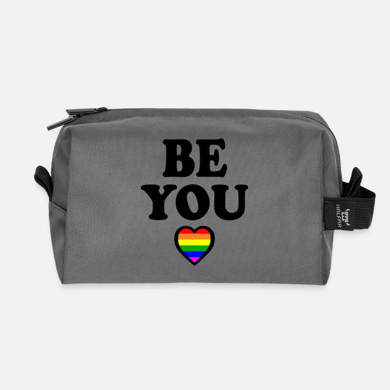 Be you - Recycelte Kulturtasche - Anthrazit
