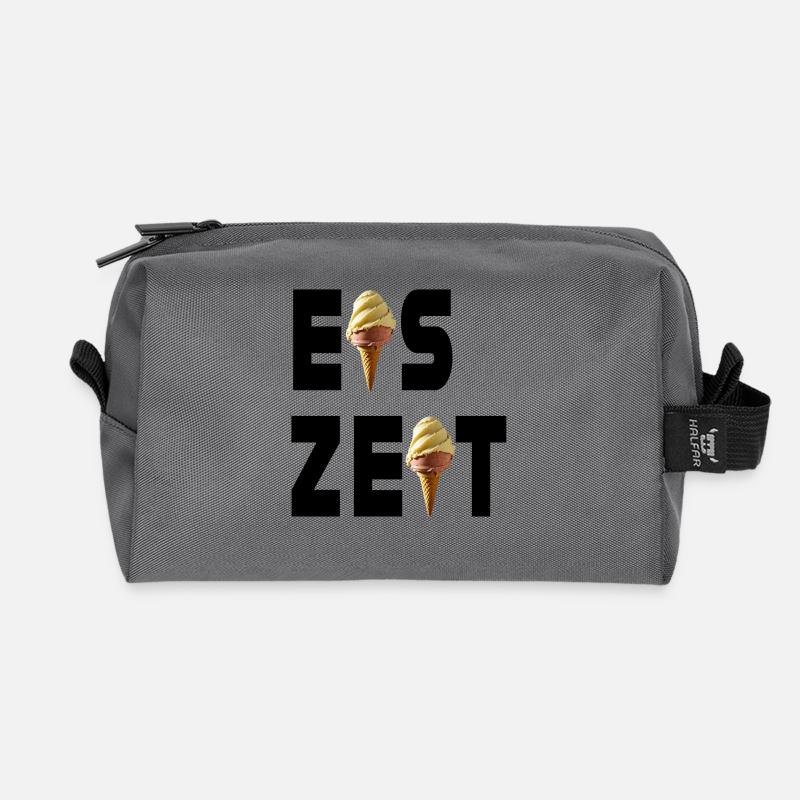Eiszeit mit Eis - Recycelte Kulturtasche - Anthrazit
