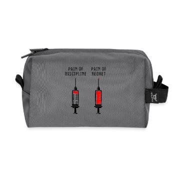 Douleur de la discipline Regret Discipline Fitness Succès - Trousse de toilette en tissu recyclé - anthracite - Devant