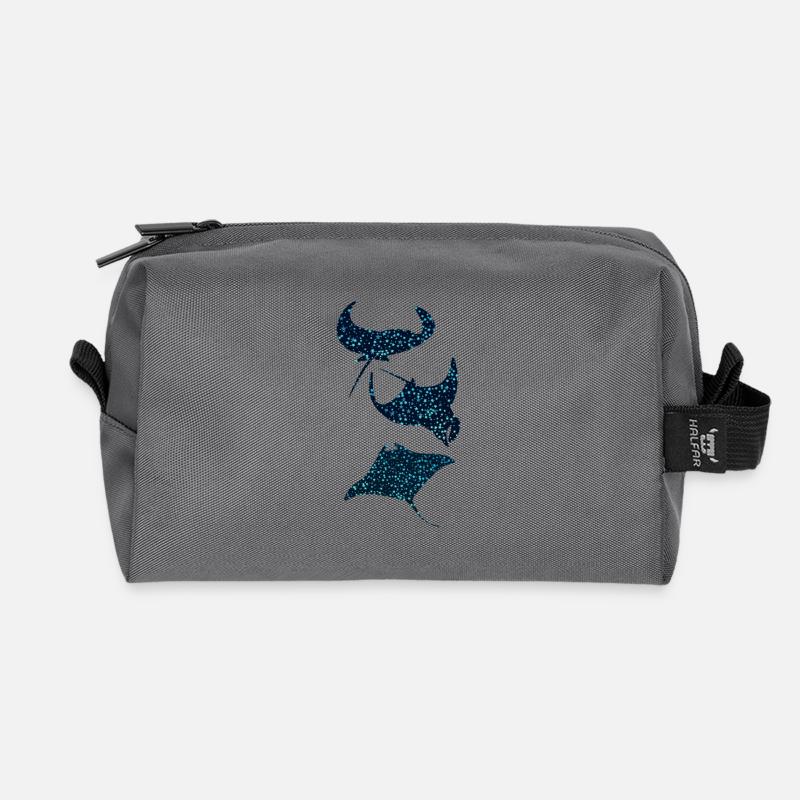 Mantarochen Manta Ray - Recycelte Kulturtasche - Anthrazit