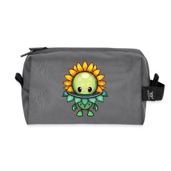 Rencontre d’été: Alien & Sunflower - Trousse de toilette en tissu recyclé - anthracite - Devant