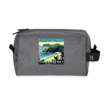 Summer Holidays Nagpan Beach: Grunge Sunshine - Recycled Toiletry Zip Bag - anthracite - Front