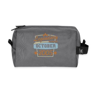 Birthday Legendary since October 2005 - Recycled Toiletry Zip Bag - anthracite - Front