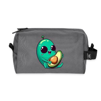 Sweet Alien Avocado: Guitar Guitarist - Recycled Toiletry Zip Bag - anthracite - Front