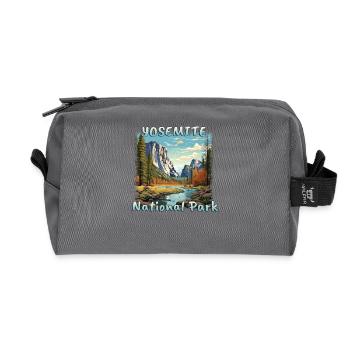 USA Yosemite National Park Sierra Nevada Colorful Cool - Recycled Toiletry Zip Bag - anthracite - Front