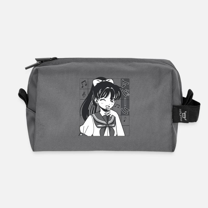 Anime Musik - Recycelte Kulturtasche - Anthrazit