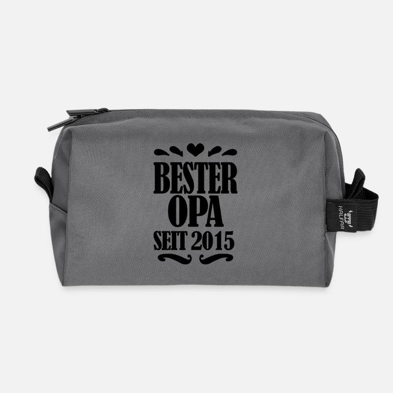 Bester Opa seit 2015 - Opa Geschenkidee - Recycelte Kulturtasche - Anthrazit
