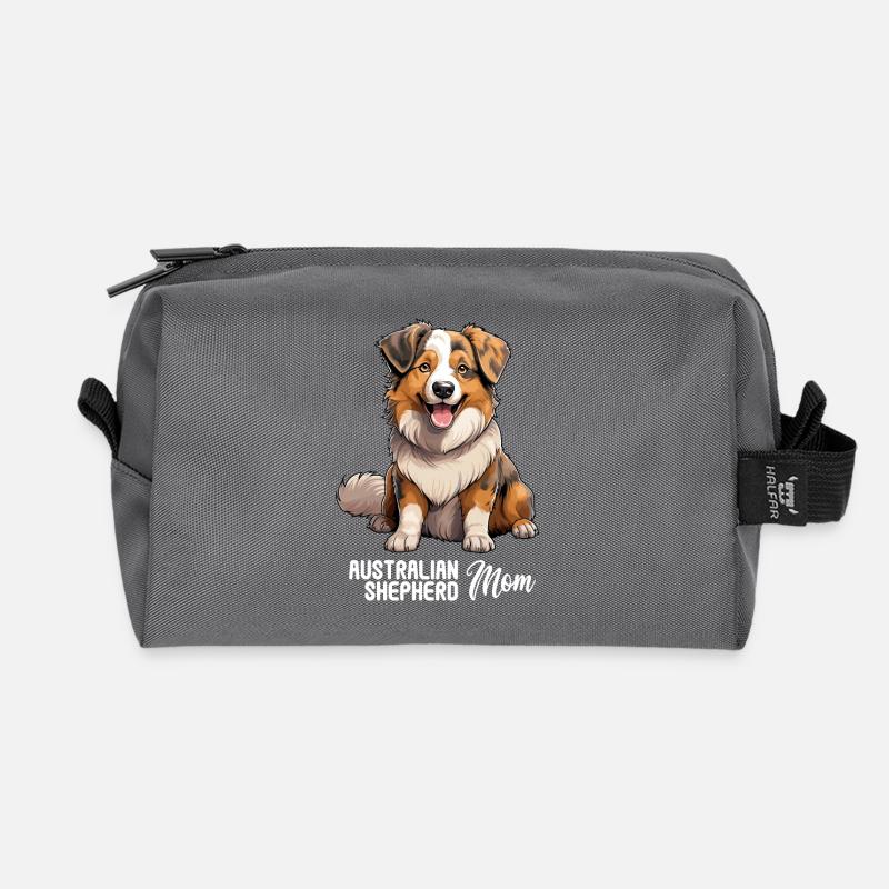 Hund Australian Shepherd - Recycelte Kulturtasche - Anthrazit